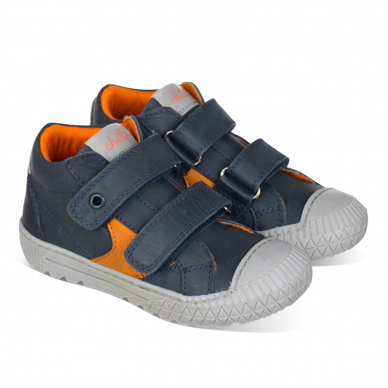 Chetto Botin Dos Velcros En Piel