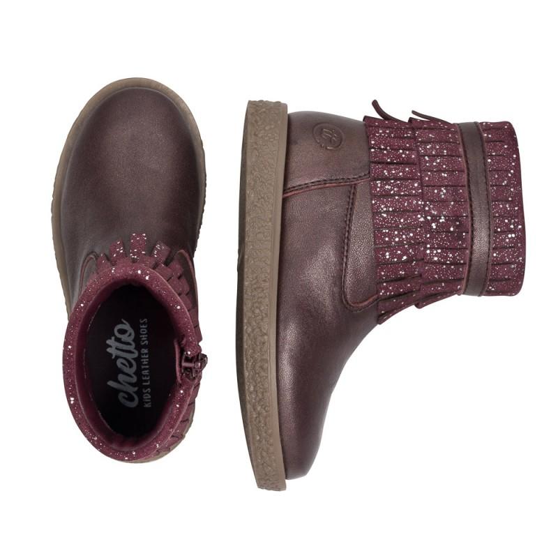 Chetto Botin Flecos En Piel