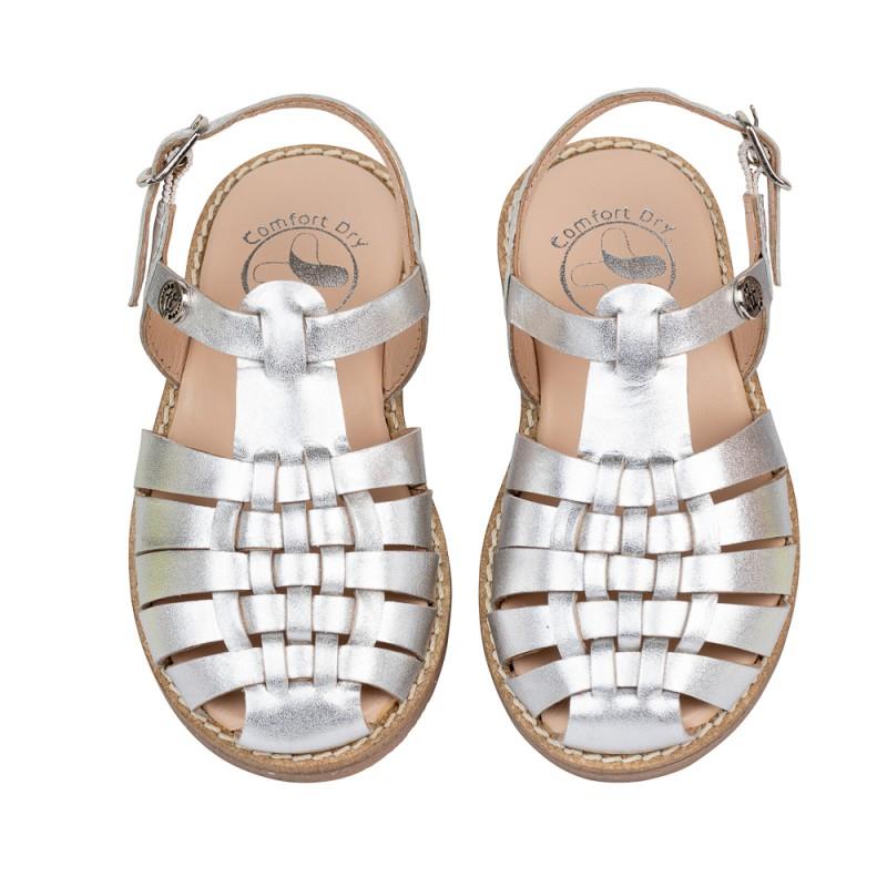 Chetto Cangrejera Elegante Piel Natural. Hebilla