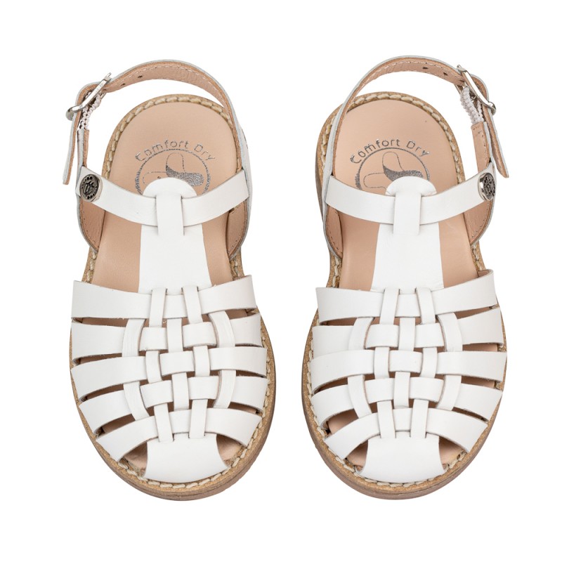 Chetto Cangrejera Elegante Piel Natural. Hebilla