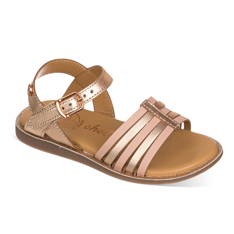 Chetto Sandalia Bicolor Elegante Piel