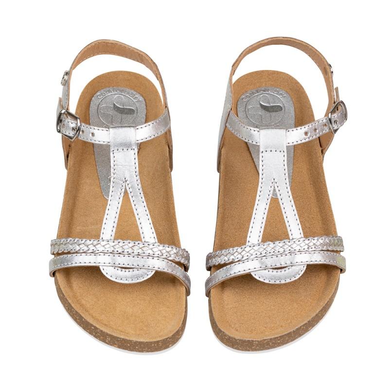 Chetto Sandalia Bios Piel Natural. Hebilla/Trenza