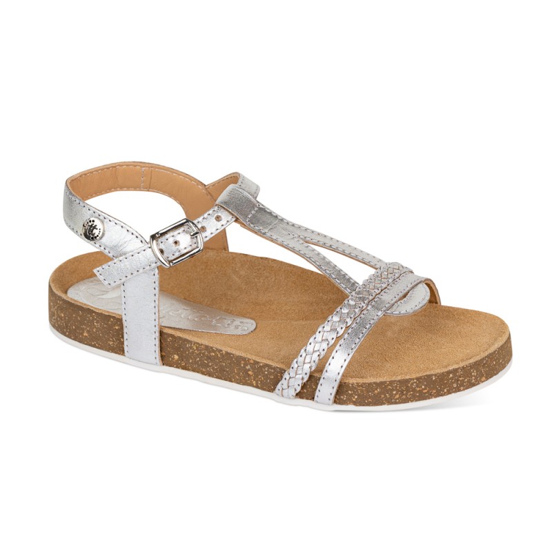 Chetto Sandalia Bios Piel Natural. Hebilla/Trenza