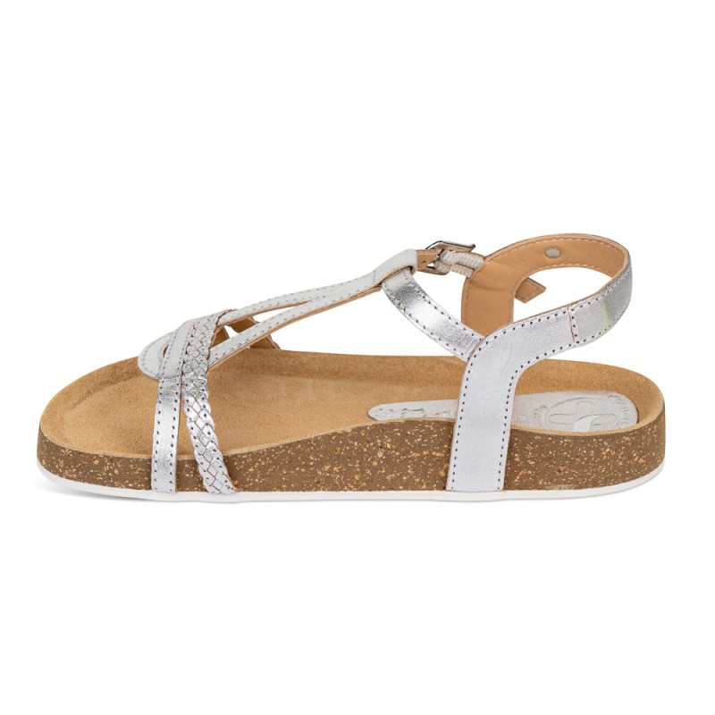 Chetto Sandalia Bios Piel Natural. Hebilla/Trenza