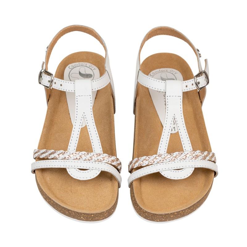 Chetto Sandalia Bios Piel Natural. Hebilla/Trenza