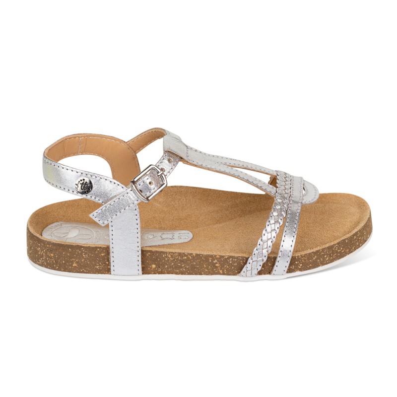 Chetto Sandalia Bios Piel Natural. hebilla/Trenza