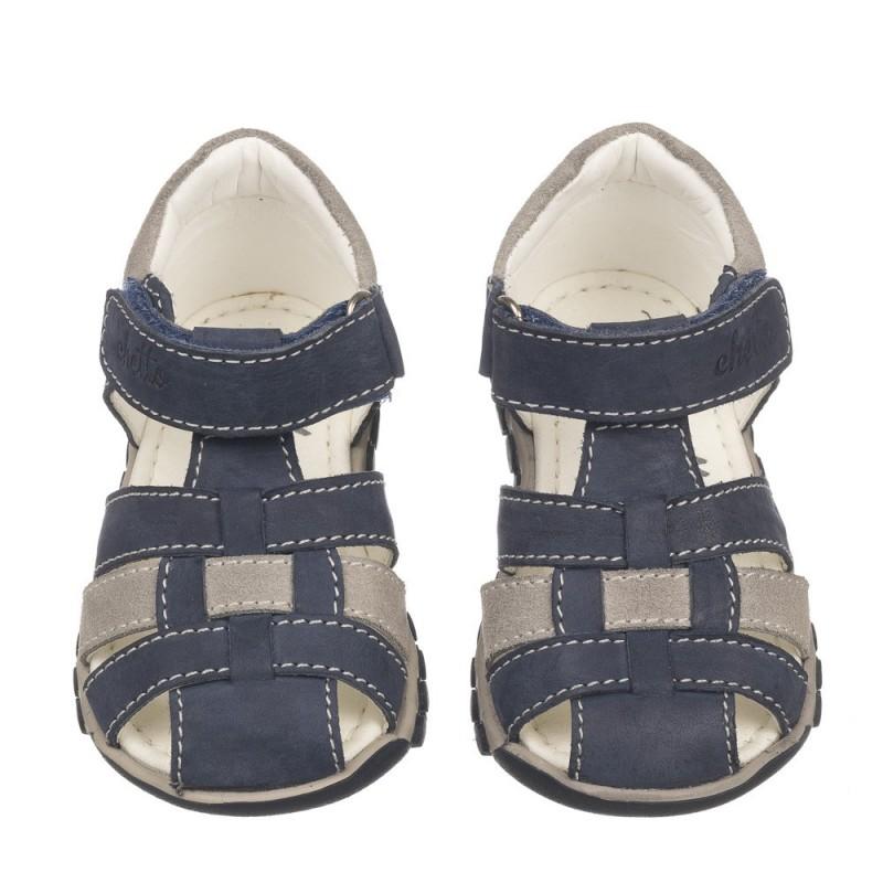 Chetto Sandalia Cangrejera De Velcro En Piel