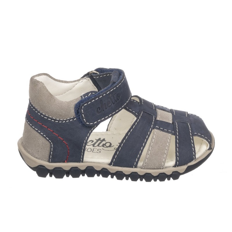 Chetto Sandalia cangrejera de velcro en piel