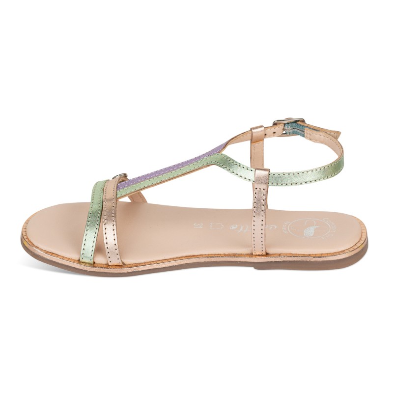 Chetto Sandalia Classic Piel Natural. Hebilla