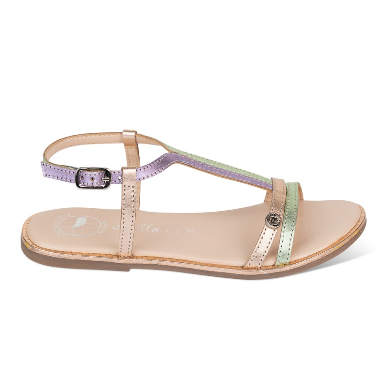 Chetto Sandalia Classic Piel Natural. Hebilla