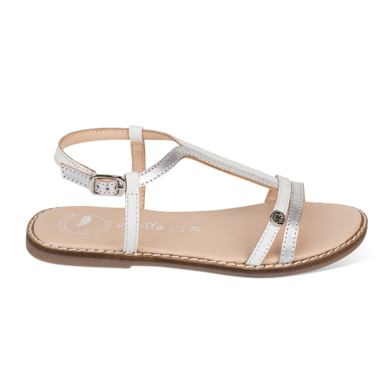 Chetto Sandalia Classic Piel Natural. Hebilla