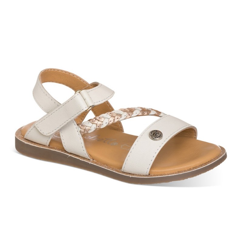 Chetto Sandalia Color Blanca Para NIÑA 100% Piel