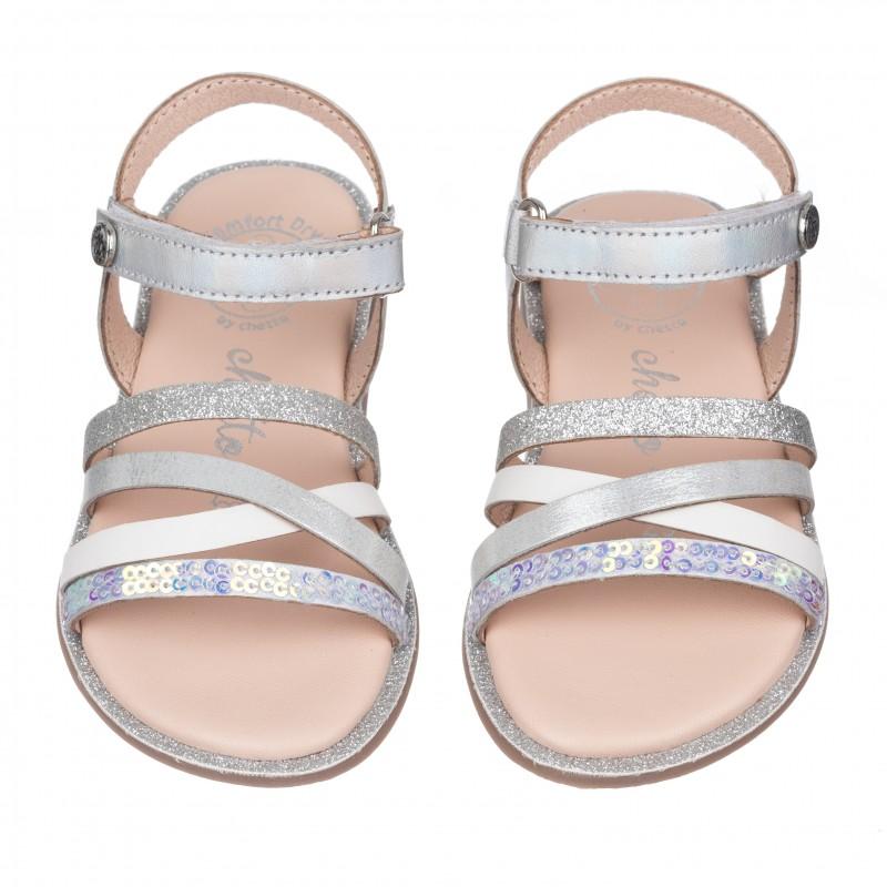 Chetto Sandalia En Piel Con Tiras Y Cierre Velcro