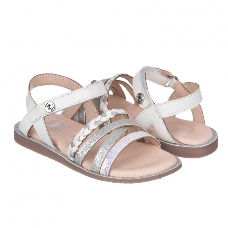 Chetto Sandalia En Piel Con Tiras Y Cierre Velcro