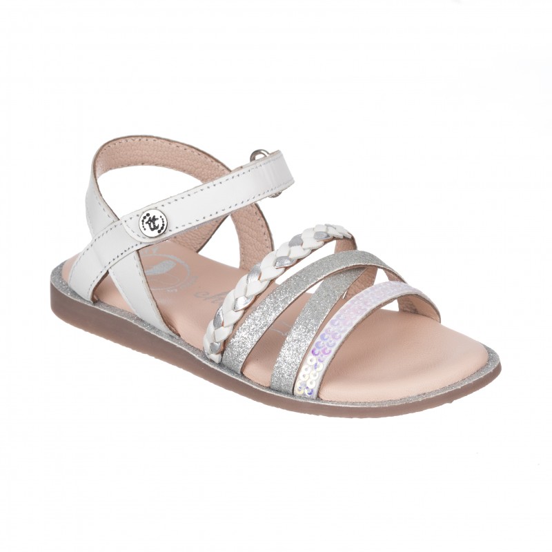 Chetto Sandalia En Piel Con Tiras Y Cierre Velcro