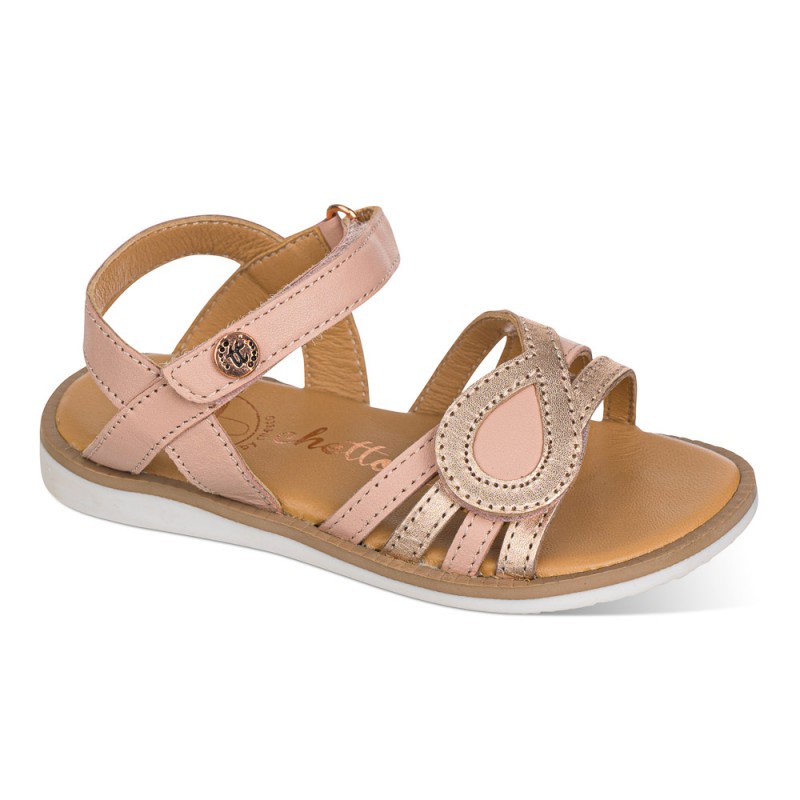 Chetto Sandalia En Piel Con Velcro