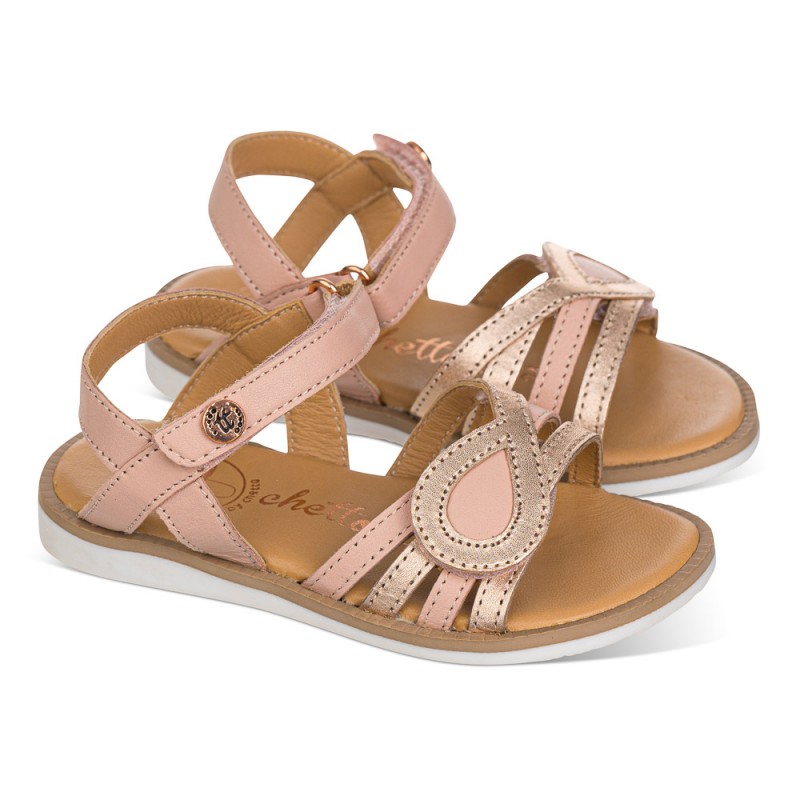 Chetto Sandalia En Piel Con Velcro
