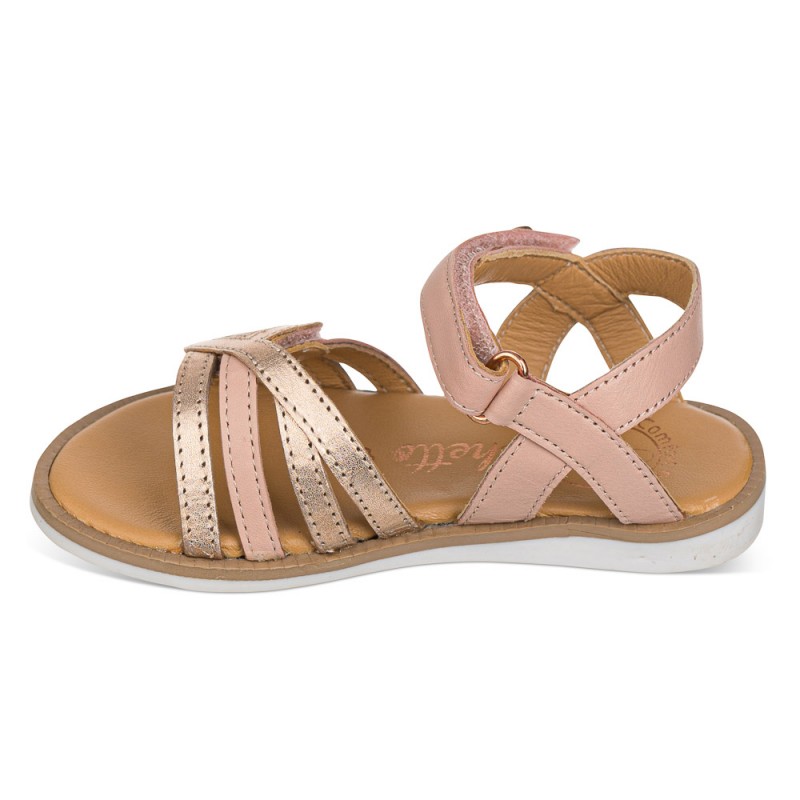 Chetto Sandalia En Piel Con Velcro