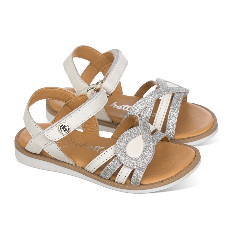 Chetto Sandalia En Piel Con Velcro