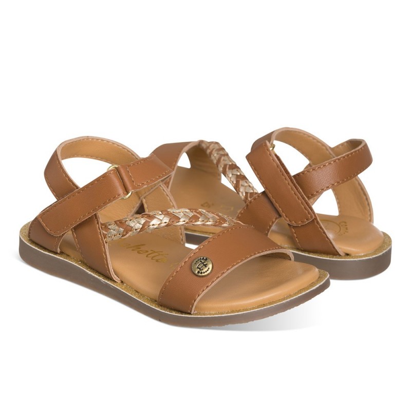 Chetto Sandalia Moka Para NIÑA En Piel