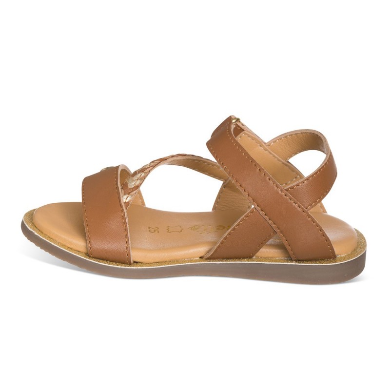 Chetto Sandalia Moka Para NIÑA En Piel