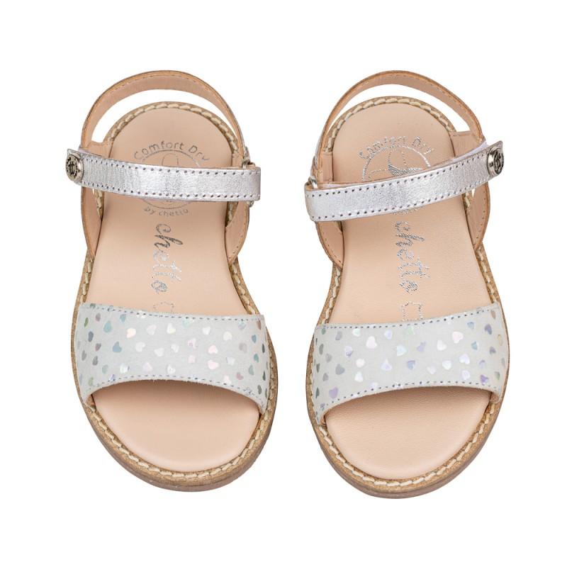 Chetto Sandalia Piel Cabra. Velcro/Corazones