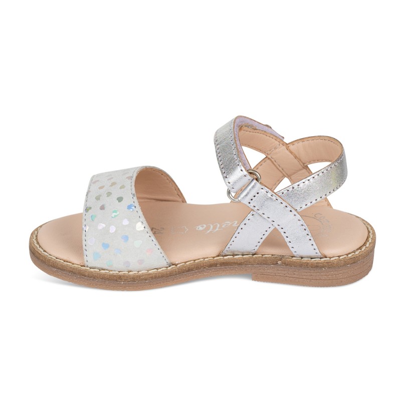 Chetto Sandalia Piel Cabra. Velcro/Corazones