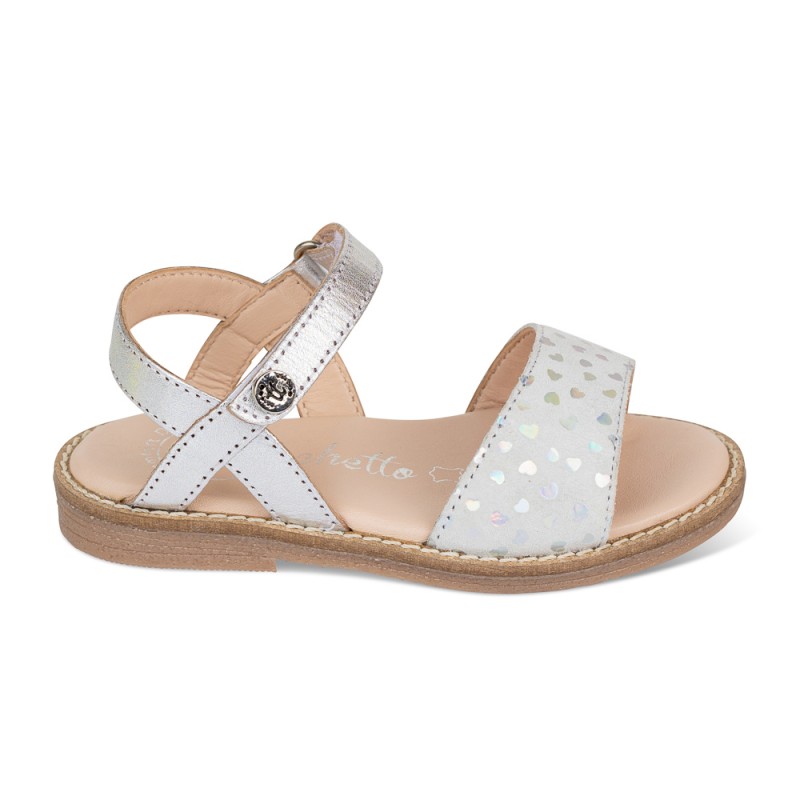 Chetto Sandalia Piel Cabra. Velcro/Corazones