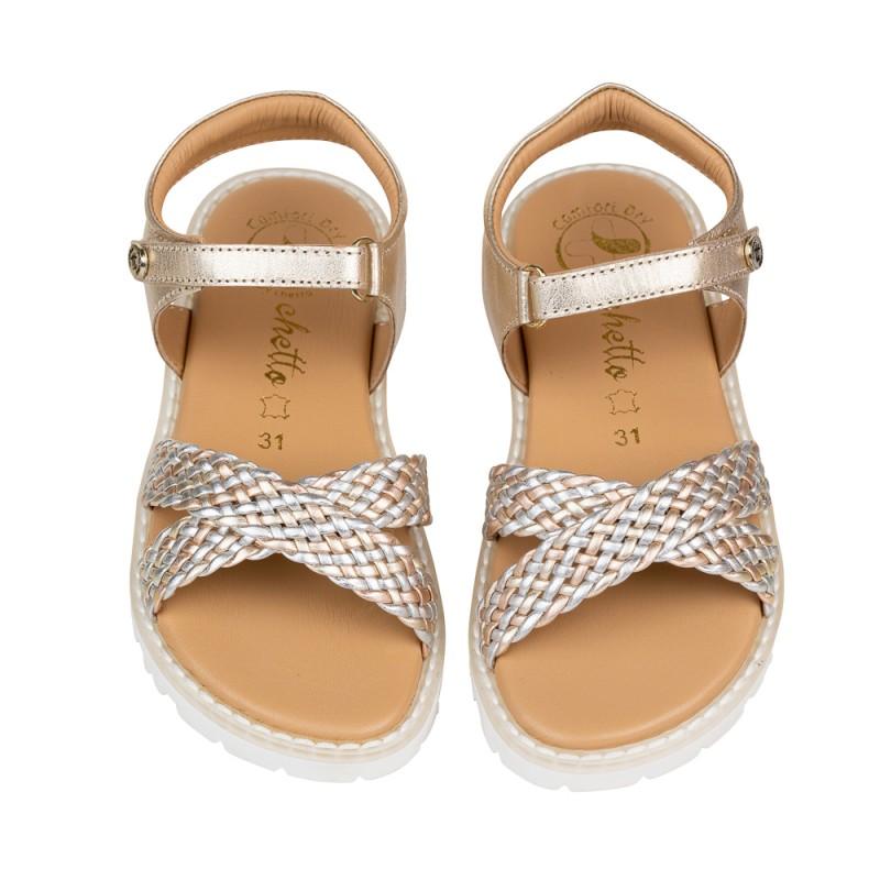 Chetto Sandalia Sport Piel Natural. Velcro/Trenza