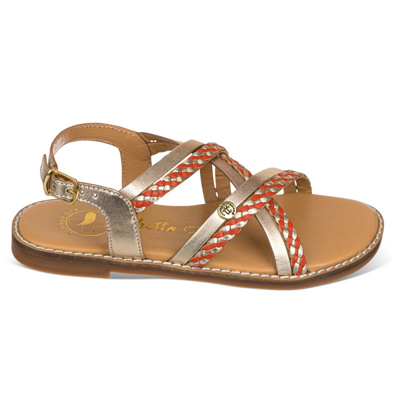 Chetto Sandalia tiras cruzadas Piel