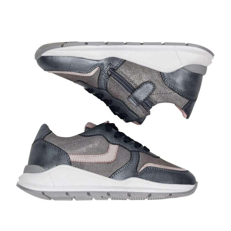 Chetto Sneaker De Piel Con Cremallera Lateral