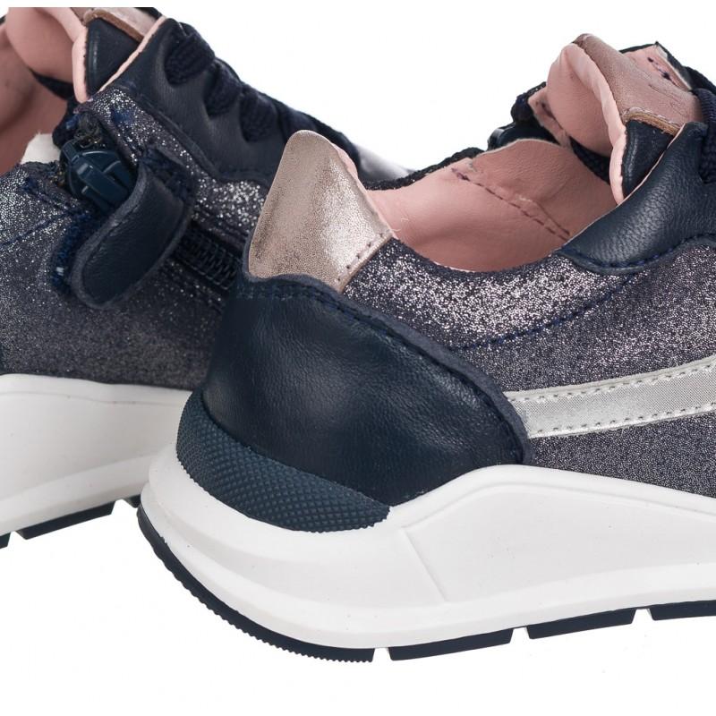 Chetto Sneaker De Piel Con Cremallera Lateral