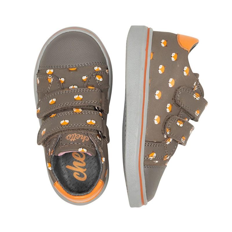 Chetto Zapato Piel Con Dos Velcros