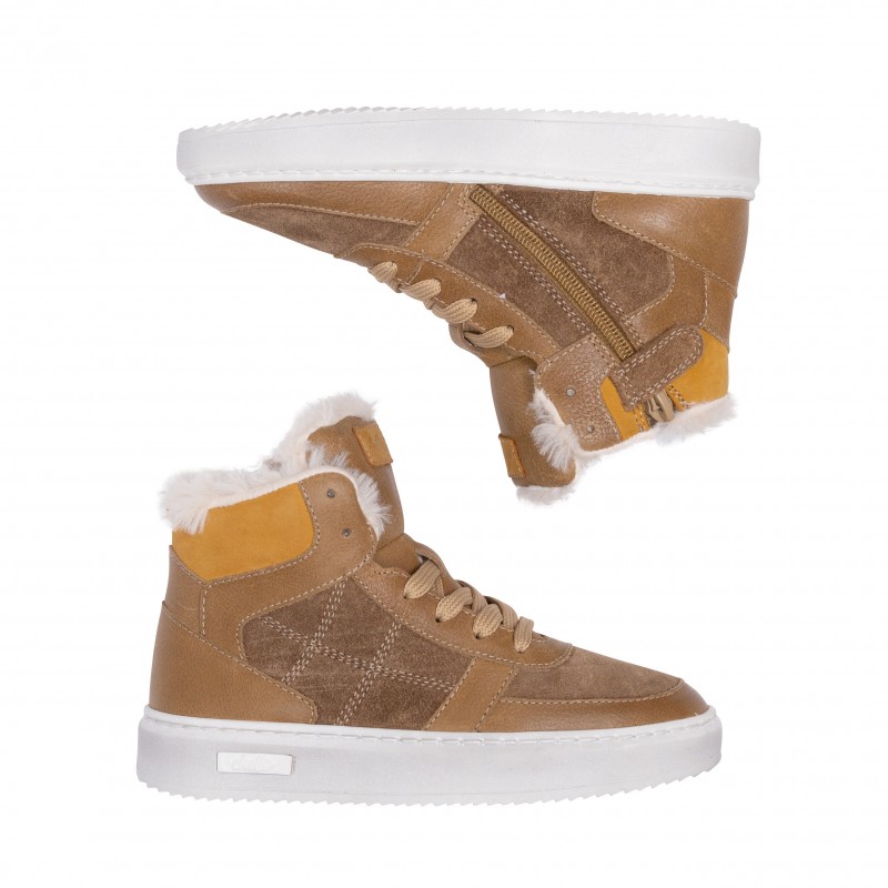 Chetto DEPORTIVO EN PIEL - CASUAL - DETALLE DE PELO - CHETTO