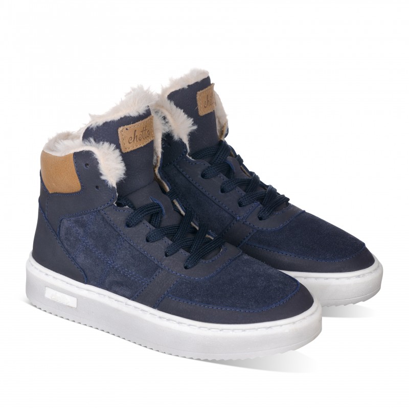 Chetto DEPORTIVO EN PIEL - CASUAL - DETALLE DE PELO - CHETTO