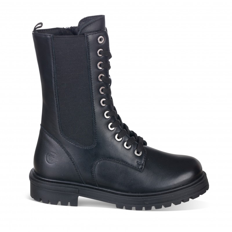 Chetto LINEA ELECTRA - BOTA MILITAR CON ELASTICO EN PIEL