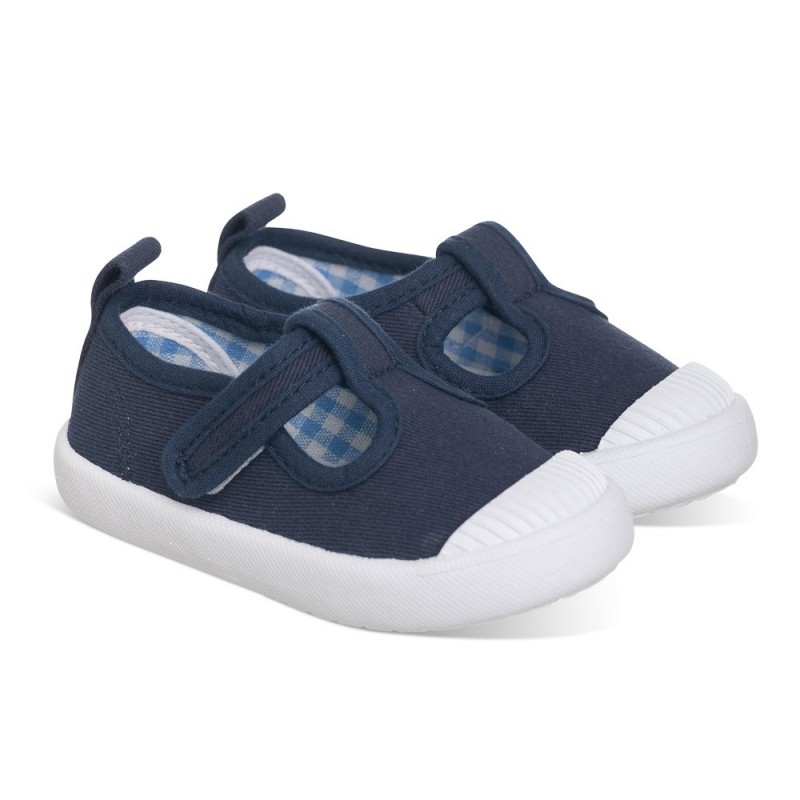 Chetto Lona Azul Con Velcro Básica Versátil Y Cómoda Ideal Para Combinar Con Todo Y Disfrutar Los Días De Verano