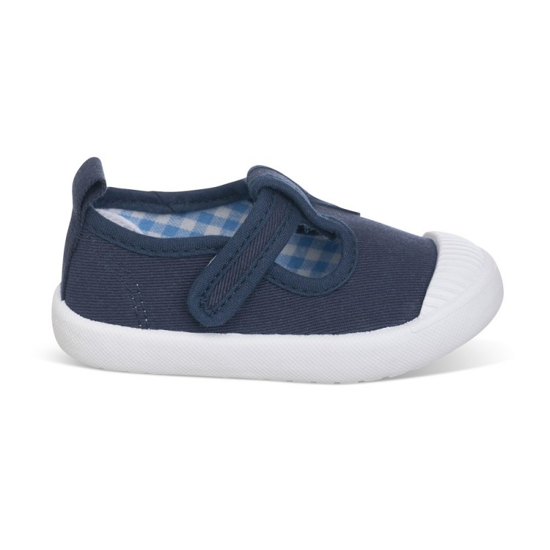 Chetto Lona Azul Con Velcro Básica Versátil Y Cómoda Ideal Para Combinar Con Todo Y Disfrutar Los Días De Verano