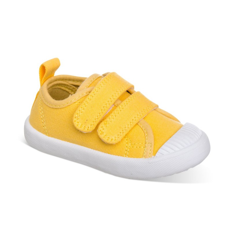 Chetto Lona Color Amarillo Fácil De Combinar Con Dos Velcros Puntera De Goma Y Gran Flexibilidad