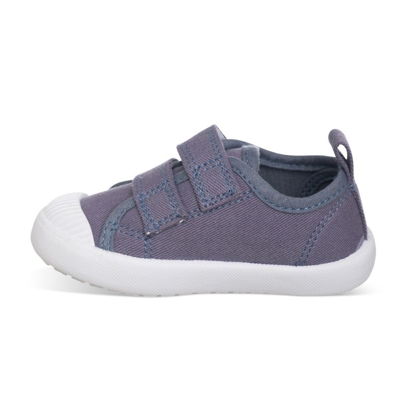 Chetto Lona Color Gris Fácil De Combinar Con Dos Velcros Puntera De Goma Y Gran Flexibilidad