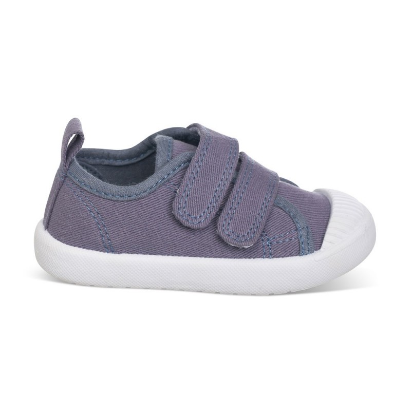 Chetto Lona color gris fácil de combinar con dos Velcros puntera de goma y gran flexibilidad
