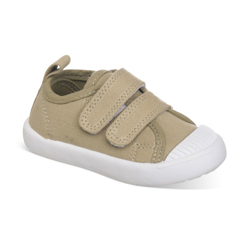 Chetto Lona Color Verde Caqui Fácil De Combinar Con Dos Velcros Puntera De Goma Y Gran Flexibilidad