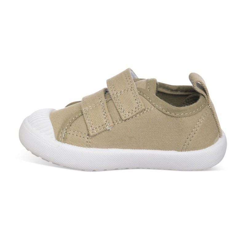 Chetto Lona Color Verde Caqui Fácil De Combinar Con Dos Velcros Puntera De Goma Y Gran Flexibilidad