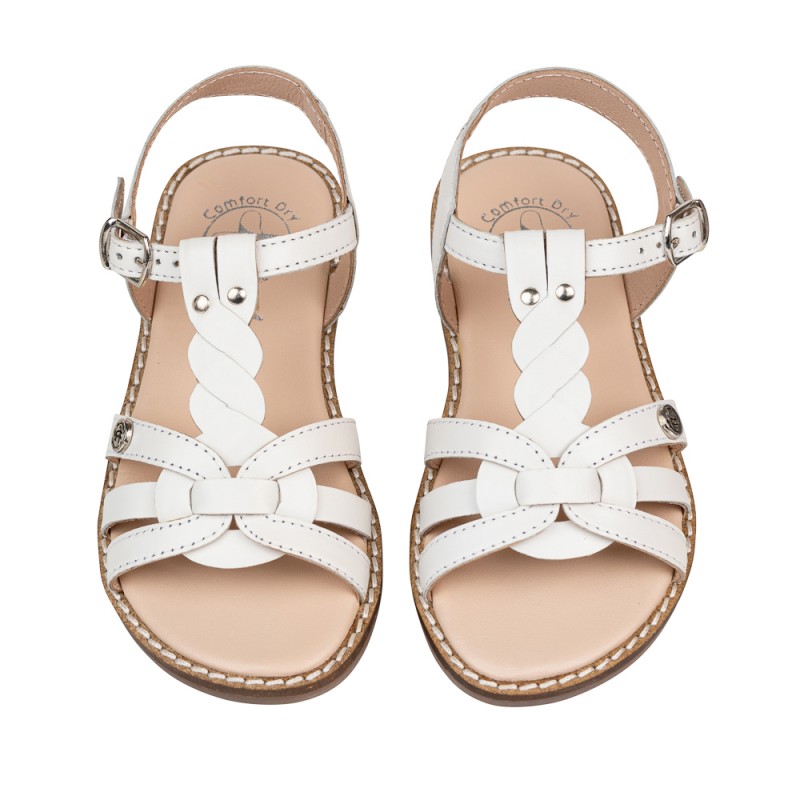 Chetto Sandalia Classic Piel Natural. Hebilla/Trenza