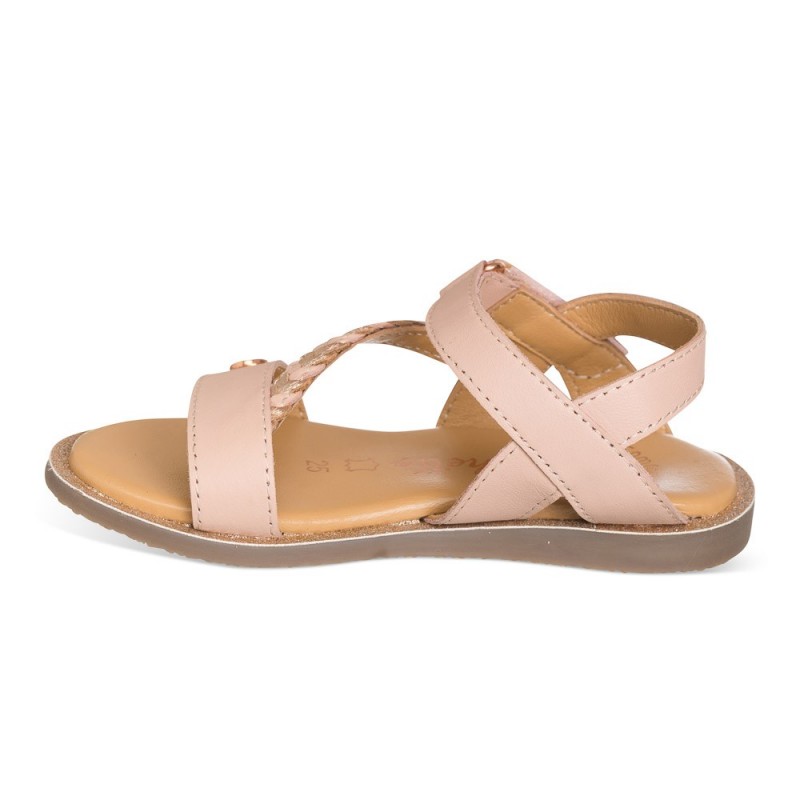 Chetto Sandalia Color Rosa Para NIÑA Confeccionada En Piel