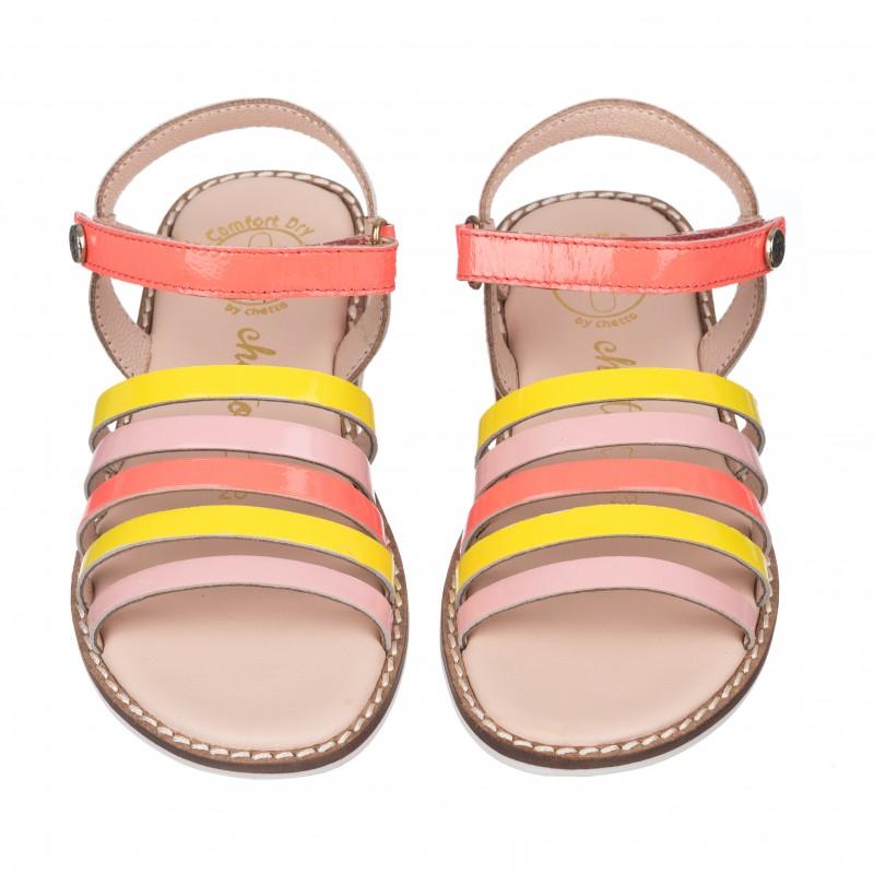 Chetto Sandalia En Piel Para Niña Con Cierre Velcro Para Fácil Ajuste