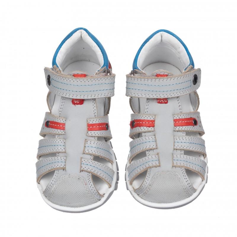 Chetto Sandalia Niño Toda En Piel Y Con Cierre Velcro