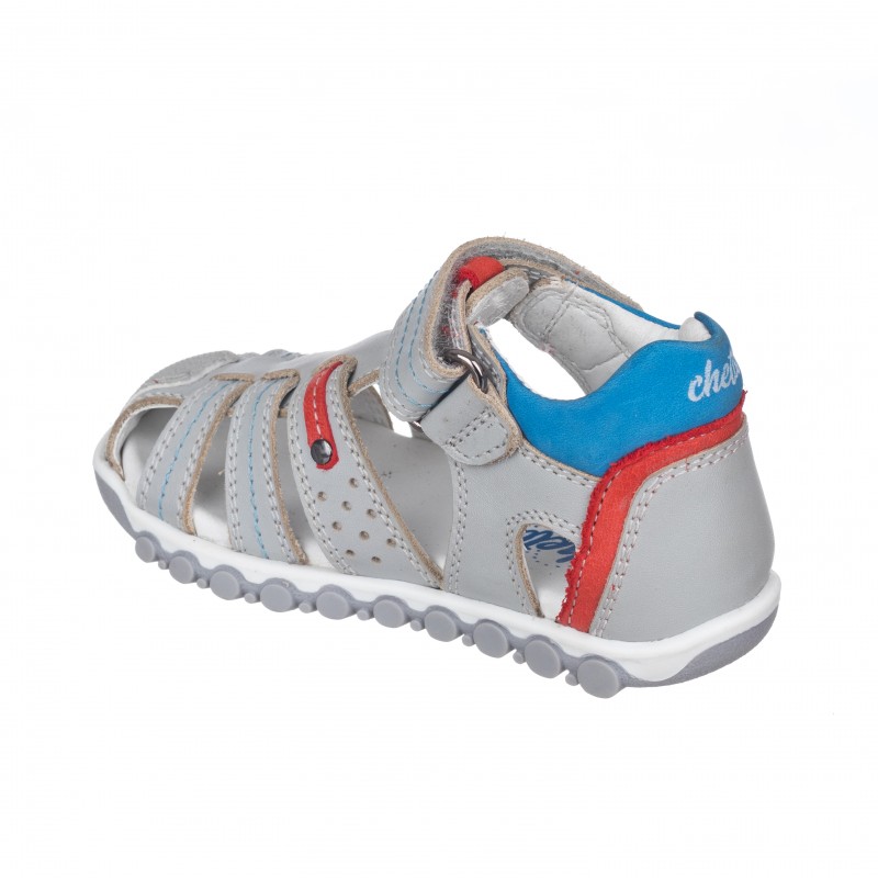 Chetto Sandalia Niño Toda En Piel Y Con Cierre Velcro