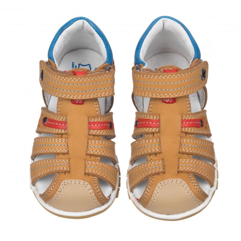 Chetto Sandalia Niño Toda En Piel Y Con Cierre Velcro