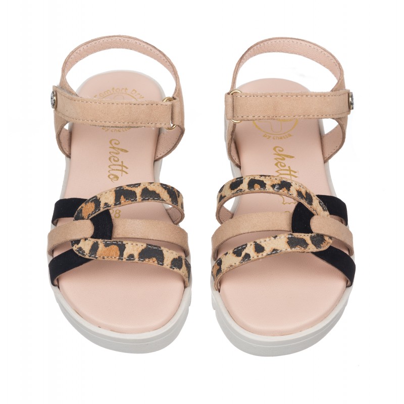 Chetto Sandalia Toda En Piel Con Suela Hiper Flexible